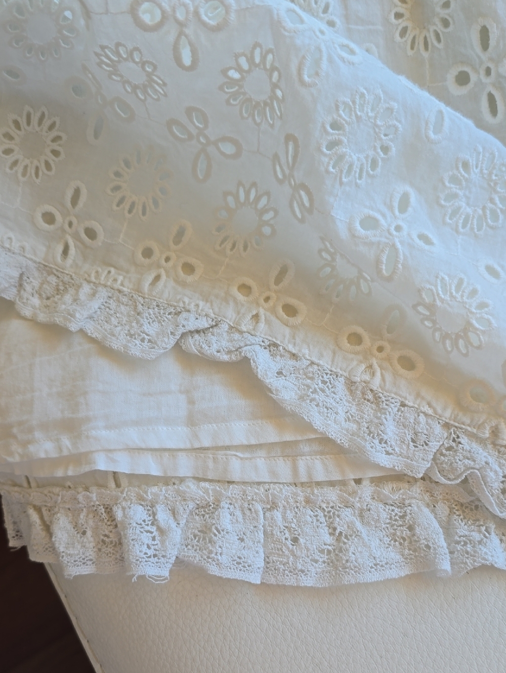 NWT Rixo Patsy Dress In Ivory eyelet Size US10 - Picture 17 of 17